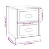 Nightstand Smoked Oak 39 x 39 x 47.5 cm Engineered Wood