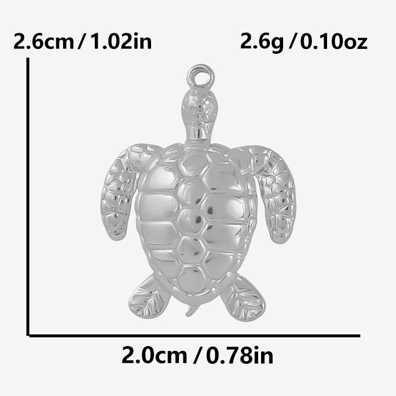 6 Stück Hochwertiger Meeresbewohner Anhänger Echt Vergoldeter Edelstahl Meeresschildkröten Charms Für Schmuckherstellung Großhandel DIY Materialien