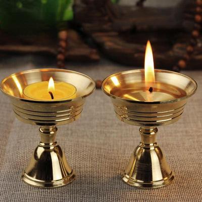 1PC Kerzenhalter Kupfer Butter Lampe Halter Lange Lampe Kerzenhalter Setzen Kerze Kupfer Tasse Wohnkultur