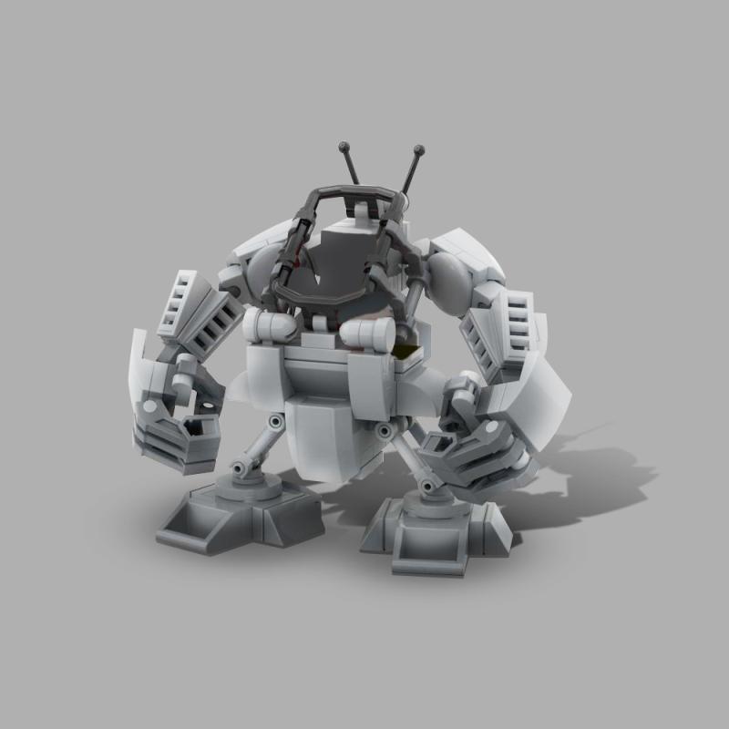 MOC walkie talkie robot mecha high brick parts building block assembly puzzle model toy gift