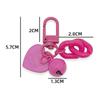 Heart Keychain Korean Style Key Chain Girl Cute Keyring Earphone Cover Purse Backpack Ornament Accessories