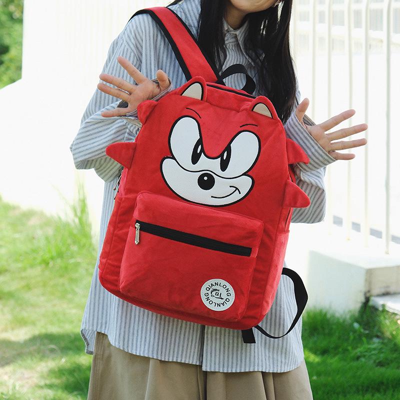 Βελούδινο Σακίδιο Ταξιδίου Sonic the Hedgehog για Άνδρες και Γυναίκες - Μεγάλης Χωρητικότητας Τσάντα για Μαθητές Λυκείου και Φοιτητές