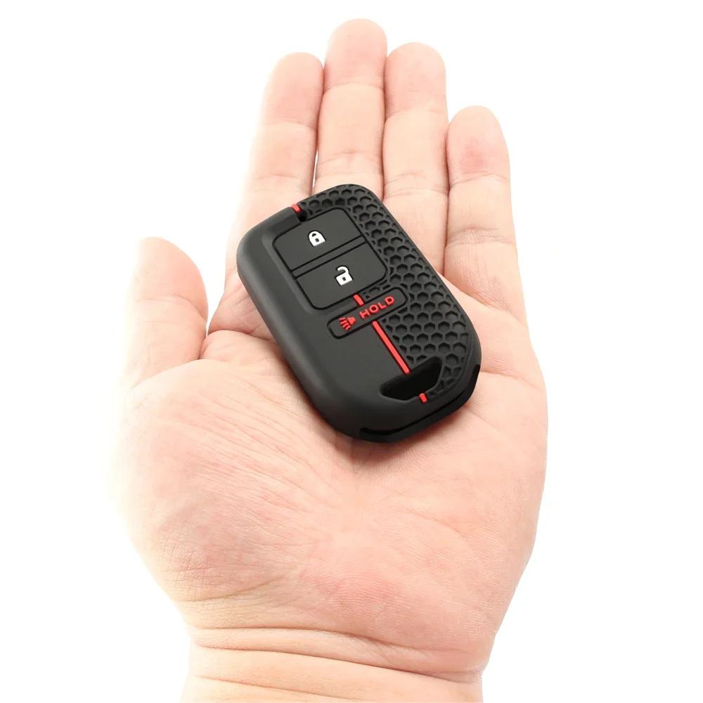 Silicone Car Remote Key Case Cover Shell Fob for Honda Vezel City Civic Jazz BRV BR-V HRV Protector Car Accessories