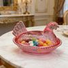 Clear Chicken Storage Box Multi-purpose Snacks Candies Nuts Foods Container Jar Jewelry Holder Kitchen Table Centerpiece Decorative Box