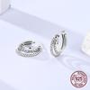 Triple Layered Hoop Earrings 925 Sterling Silver Pave CZ Multi Row Hypoallergenic Sparkling Statement Earrings Gift for Women