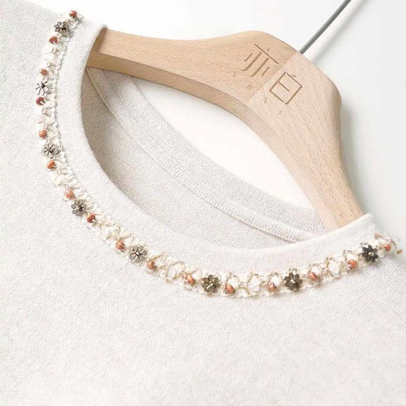 Tops for Women Pullover Long Sleeve Round-neck Autumn Winter Warm Oversize Thickened Top