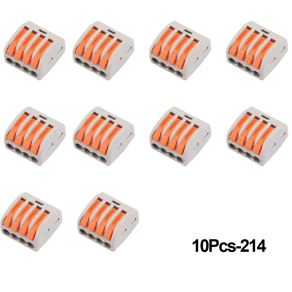 10Pcs Wire Connectors, Lever Nut Connector, Mini Electrical Connectors,Splicing Type Quick Terminal Block Spring Connector
