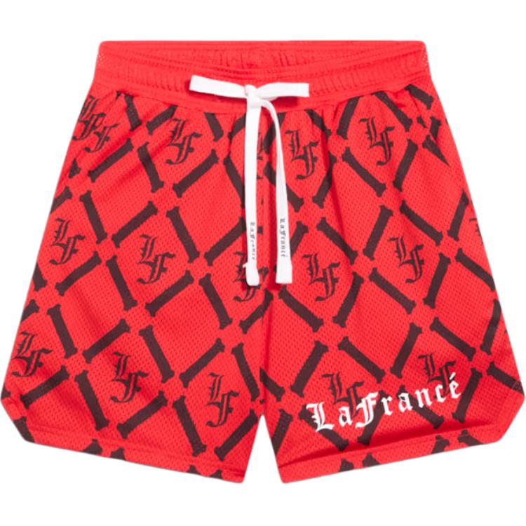 Puma X Lamelo Ball Collaboration SS24 Brand Logo Mesh Lace-Up Loose Fashion Casual Shorts Men Shorts Red Black 62777501