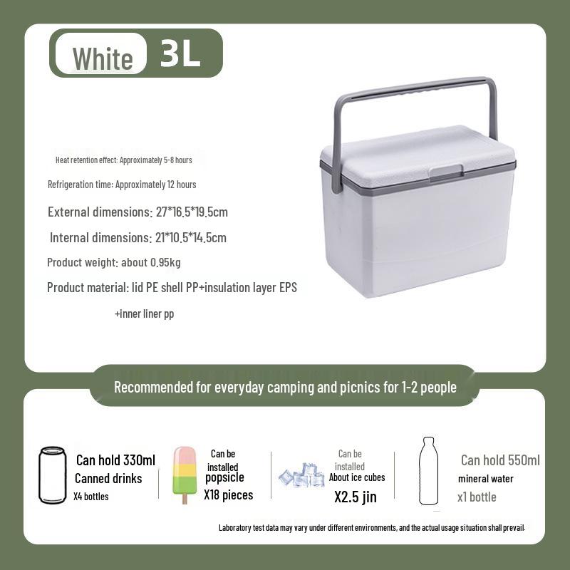 

Portable Insulated Cooler Box for Camping, Picnics, and Car Refrigeration