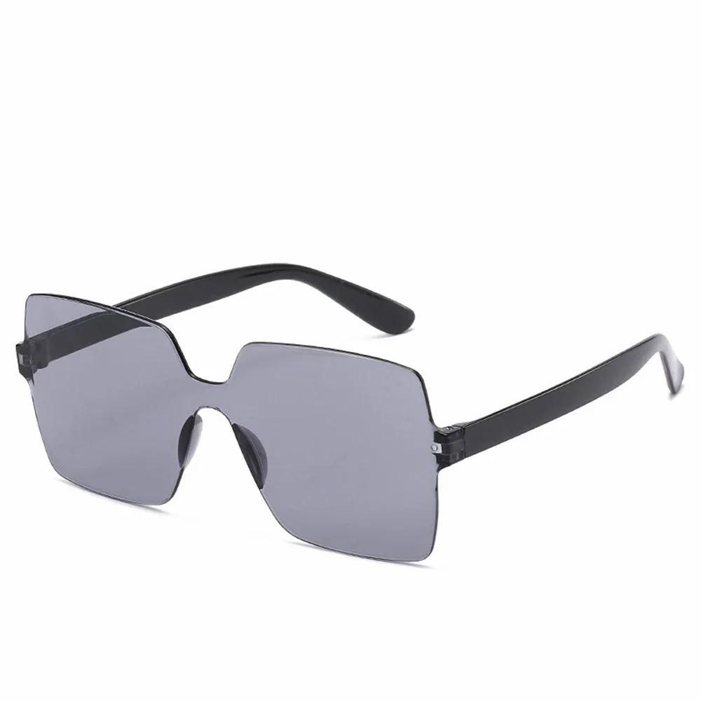 Fashion One-piece Frameless Sunglasses Women Candy-colored Sun Glasses Trendy UV Protection