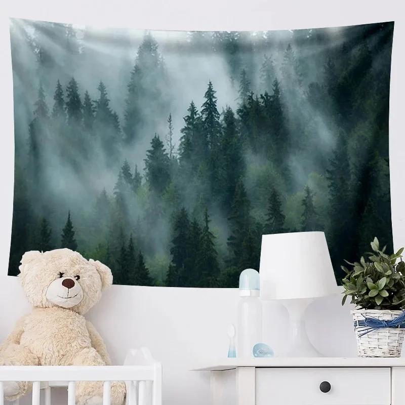 

Главная Настенное украшение Гобелен Психоделический лес Аврора Подвесной гобелен Офис Гостиная Гобелен 100x75cm