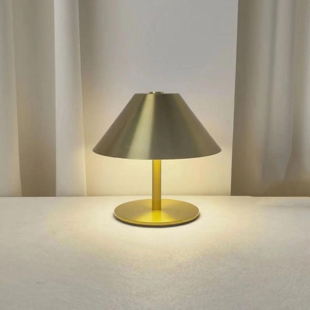 Touch Control Mushroom Bedside Lamp 3 Color Lights Metal Reading Lamp  Restaurant Use
