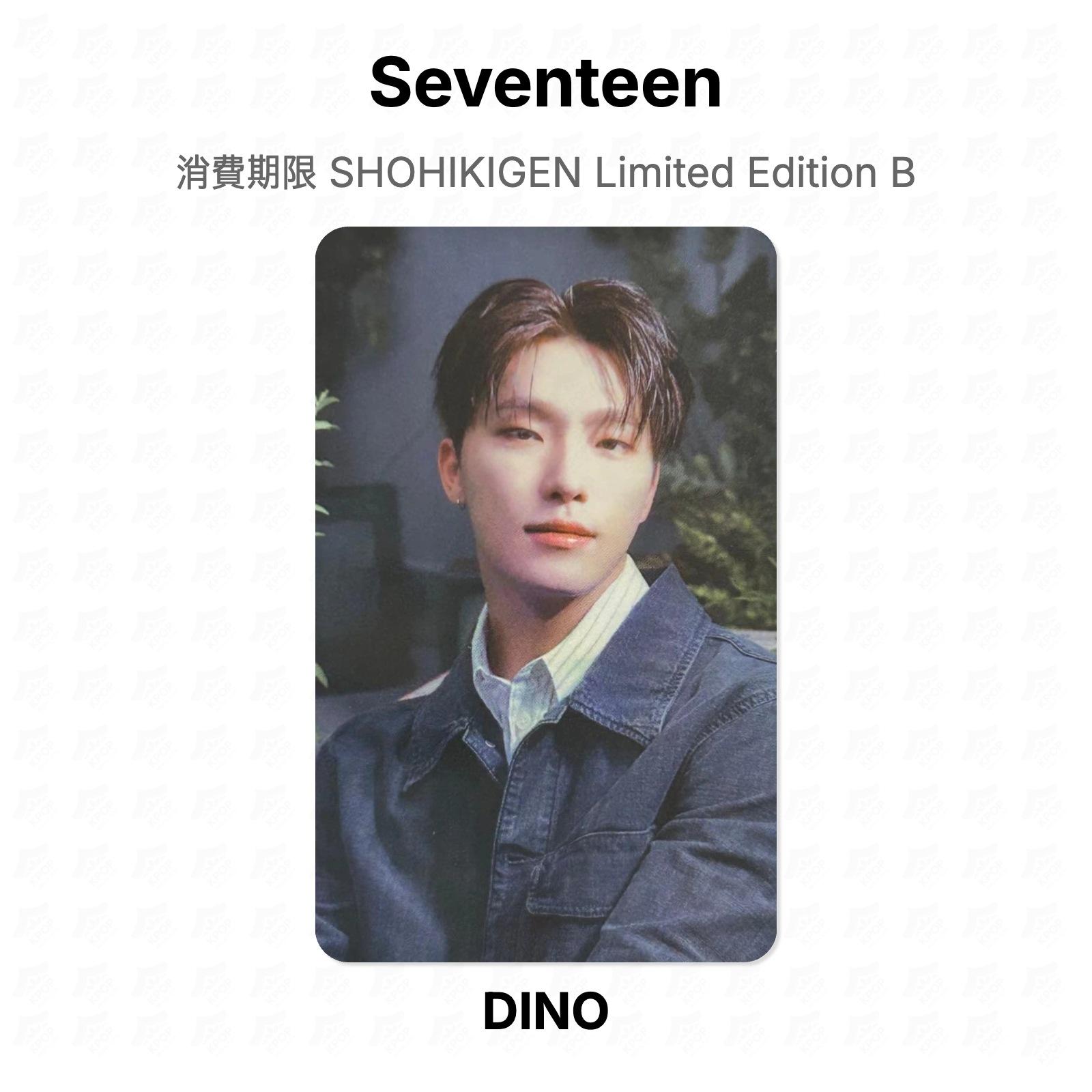 Seventeen SHOHIKIGEN Ограниченное издание B Официальная фотокарточка DINO