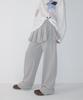 RONRON Peplum Ruffle Pantskirt Melange Gray