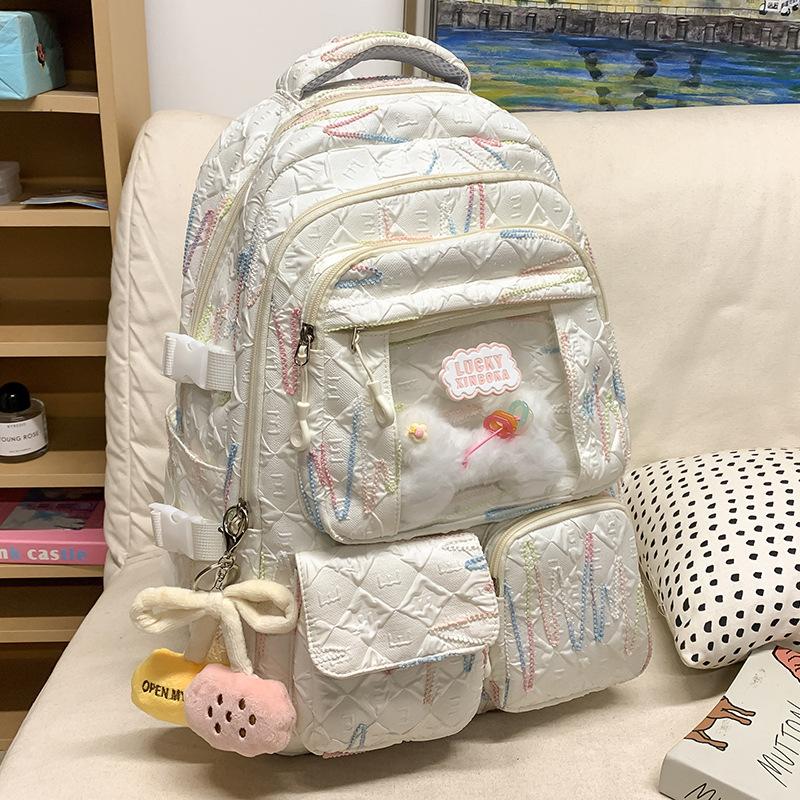 Schoolbags Children Elementary School Girls Junior High School Students High Value Ins Pain Bags Multiple Backpacks