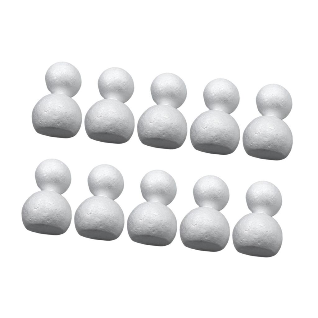 10x Xmas Snowman Models DIY Crafting Portable Funny Snowman Form Foam Balls for Party Nursery Christmas Winter Decorations