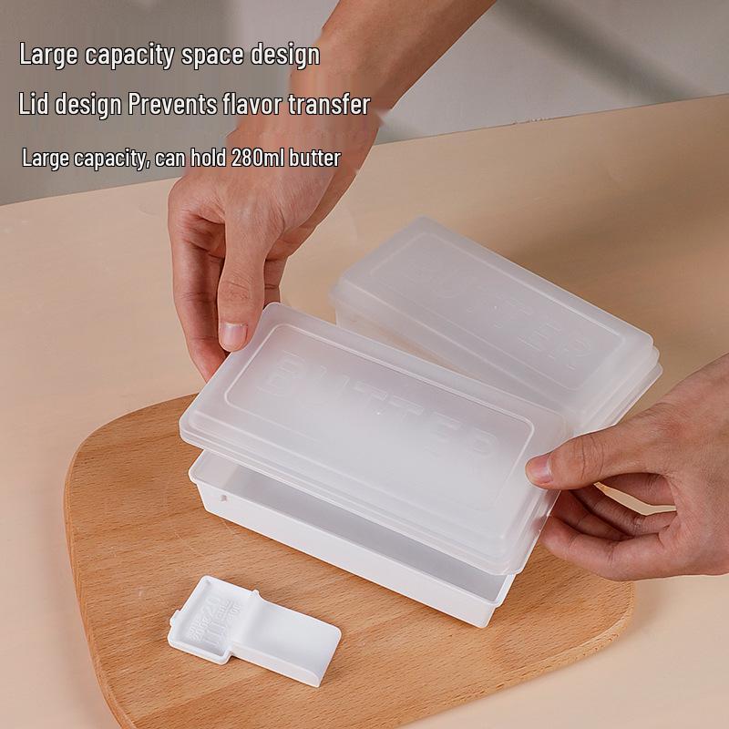 Butter and Cheese Slicer with Storage: Fresh-Keeping Organizer for Fridge/Freezer