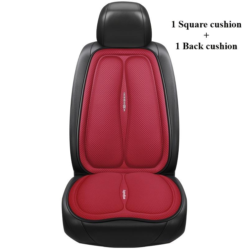 

[2 шт. Подушка для автомобильного сиденья] Набор из 2 шт. Универсальная подушка для автомобильного сиденья + накладка на спинку, Удобная с эффектом снятия давления, Летний прохладный дышащий не душный коврик 2pcs