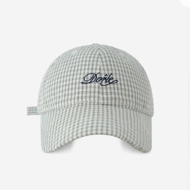 Spring and Summer New Baseball Cap Letter Embroidery Plaid Hat Fashion Retro Casual Outdoor Sunshade Cap