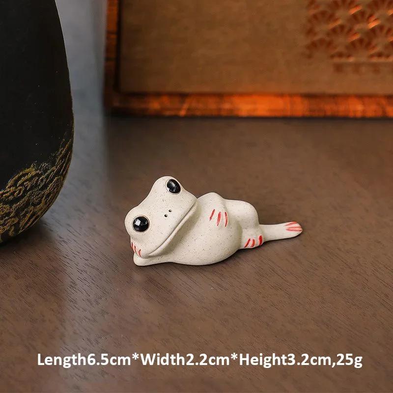 Ceramic Cute Frog Tea Pet Chinese Kung Fu Tea Zen Lotus Tea Set Desktop Ornament