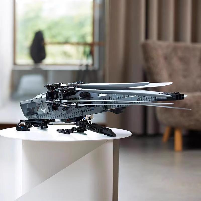 1369pcs Dune Royal Ornithopter Building Block Helicopter Fighter Plane Children Boy Assembling Toy Gift