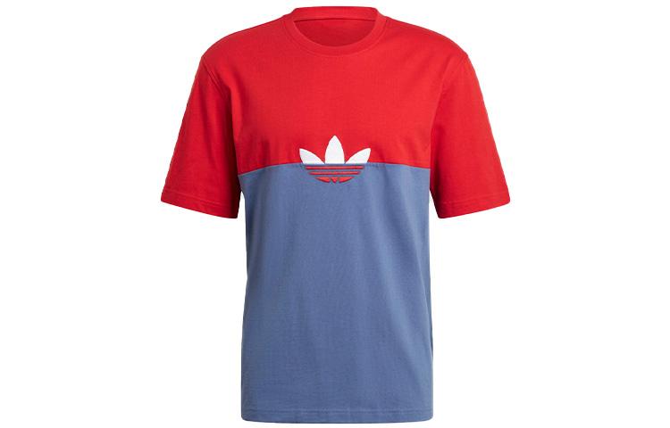 Adidas Originals ADICOLOR T Shirts Men s Blue Red Multicolor Crew Neck Moderate Straight Fit GN3503 S