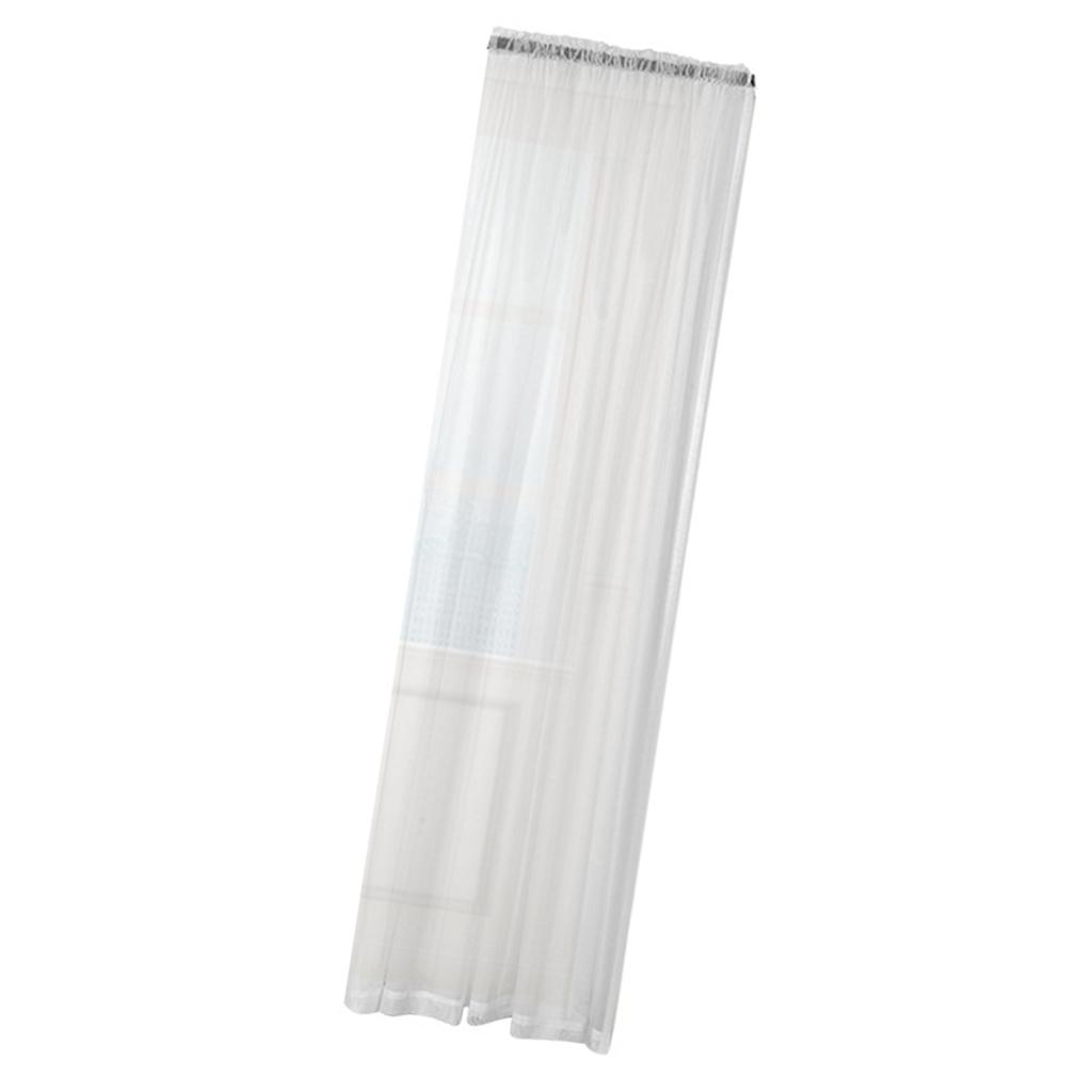 Sheer White Polyester Window Curtains for Light Privacy Protective Home Decoration