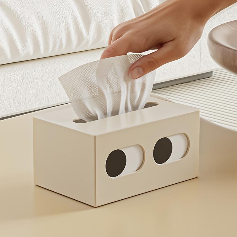 1pc Cute Small Expression Plastic Tissue Extractor Box, Home Decoration, Household Daily Desktop Tissue Box Holder, Suitable for Bedroom, Living Room