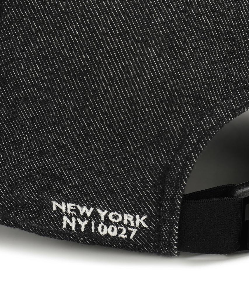COLUMBIA UNIVERSITY Ny10027 Logo Denim Ball Cap Black Denim