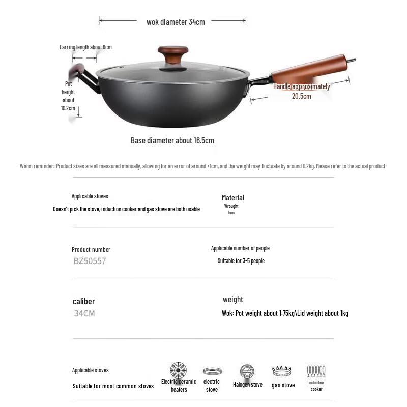 COOKER KING 34cm Second Generation Extreme Iron Wok