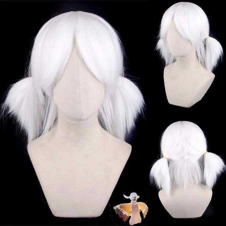Sky Light Awaits Parrucca Personaggio Anime Cartone Animato Cosplay Lolita Capelli Bianchi Figli della Luce Daleth Costume di Halloween