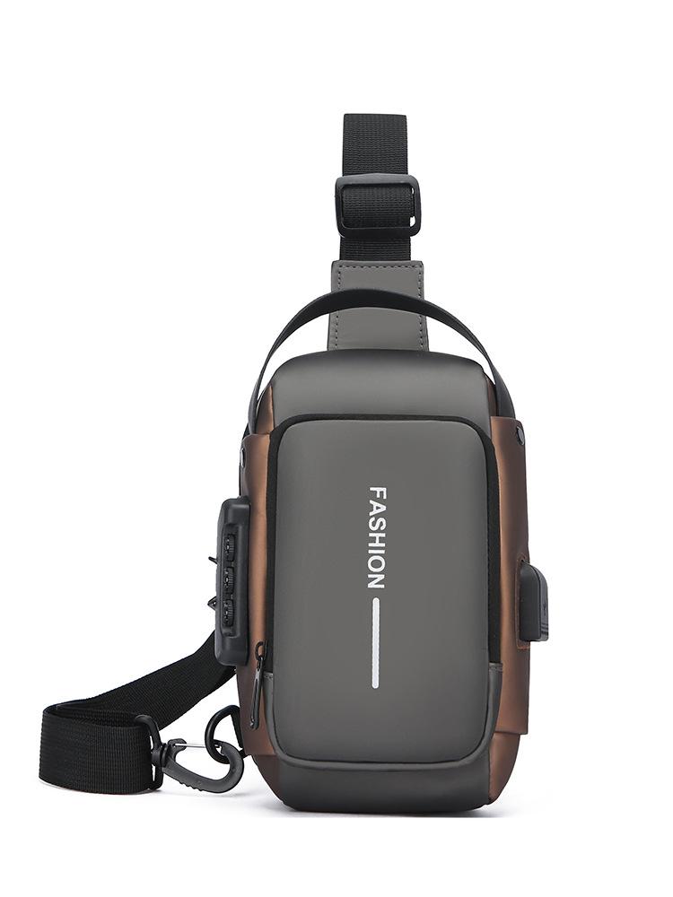 

Мужская водонепроницаемая сумка через плечо для мотоцикла большой вместимости серый/золотой