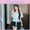 Elegant Womens Off Shoulder Shirt With Ruffled Waist And 3d Pattern For Summer Fashion