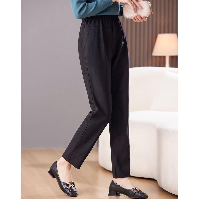SIFONE Women s Winter Fleece-lined Elastic Waist Pants 4XL