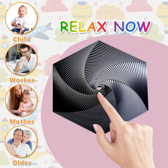Fractal Fidget Hexagon 3D Printed Anxiety Stress Relief Kids Pocket Size Travel Adults Colorful Hexagon Sensory Toy Mindful Meditation Tool