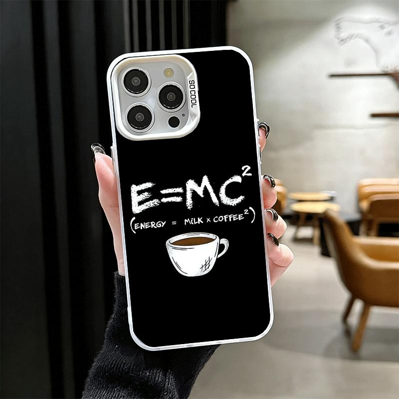 Black Coffee Fashion Style Shockproof Phone Case for iPhone 17 Air 16 16E 15 Pro Max 14 Plus 13 Mini 12 Back Cover Anti Fall Fun