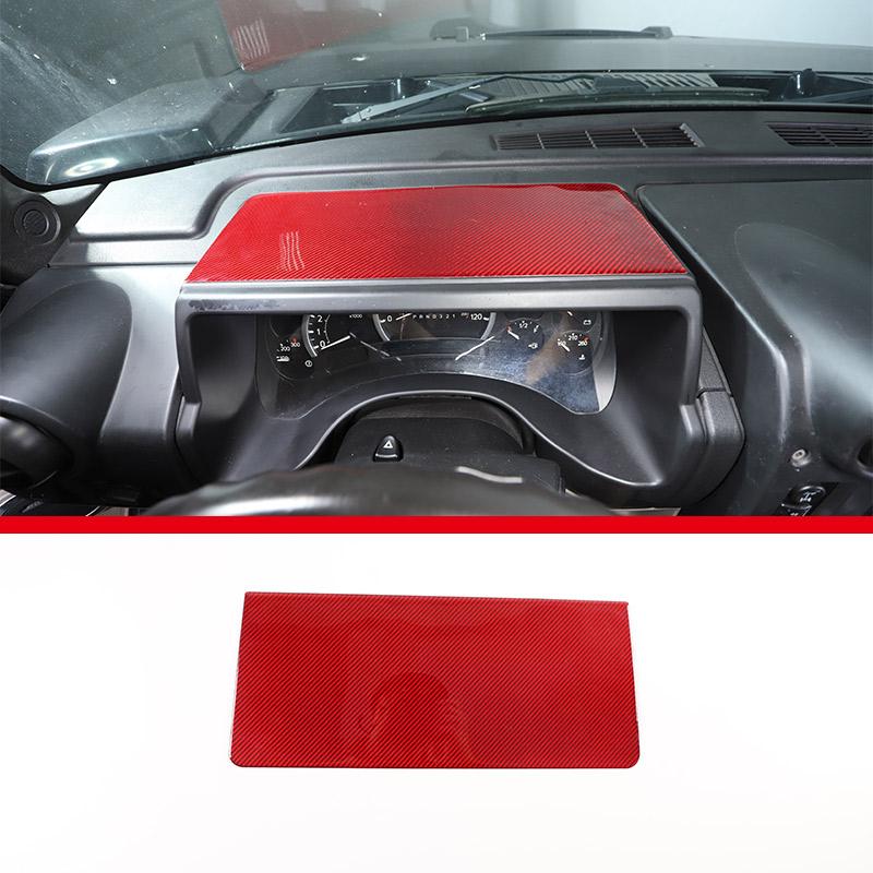 Red Soft Carbon Fiber Door Handle Steering Wheel Gear Shift Trim Cover Stickers Fit For Hummer H2 2003-2007 Interior Accessories