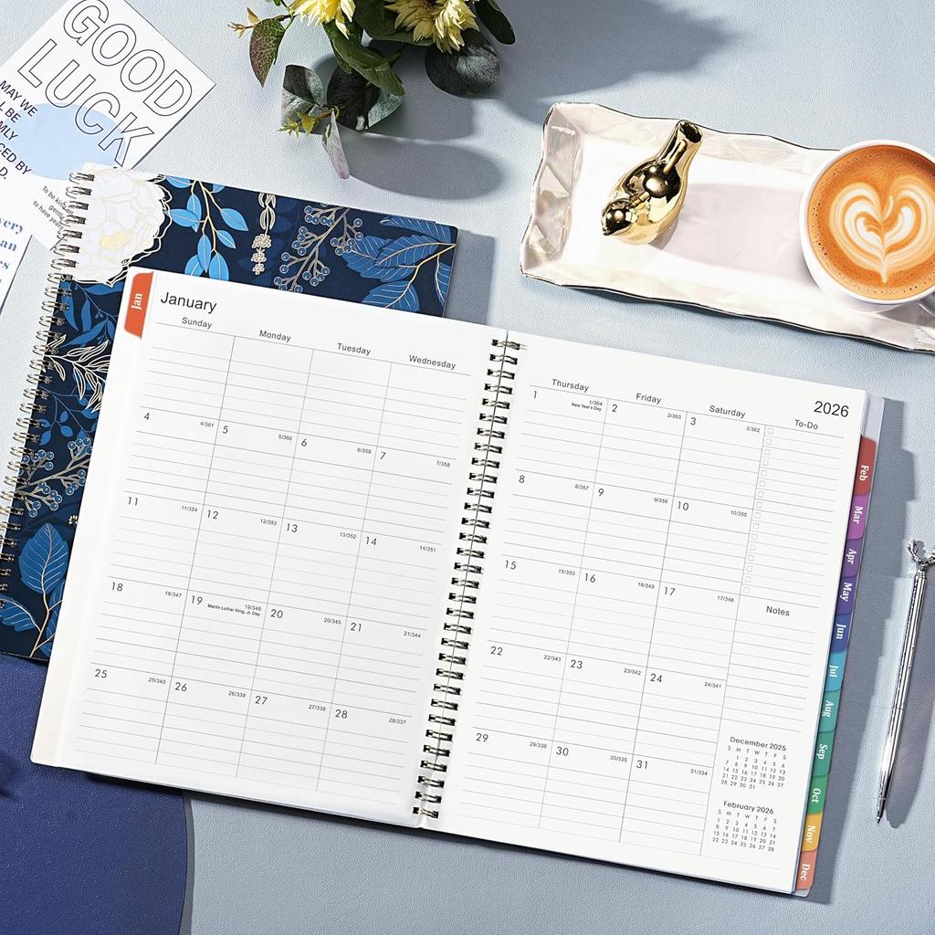 2026 Planner - 2026 Planner Weekly and Monthly, 2026 Calendar Planner, Jan 2026 - Dec 2026, 8.5" x 11", Monthly Tabs, Twin-Wire Binding, Holidays,