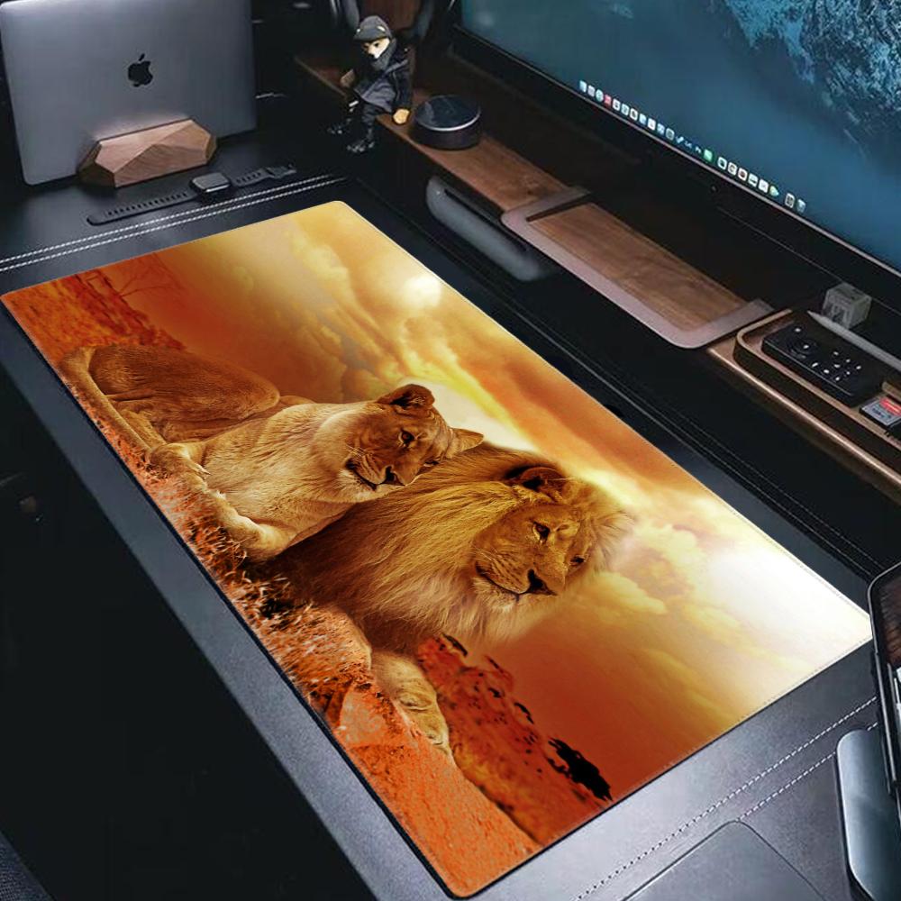 Lion Tiger Large Mouse Pad PC Computer Game MousePads Desk Keyboard Mats Rubber Anti-slip Mouse Mice Mat 40x90 30x80 CM