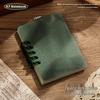 A7 Transparent Minimalist Loose-Leaf Spiral Pocket Notebook, Lined for Single Words