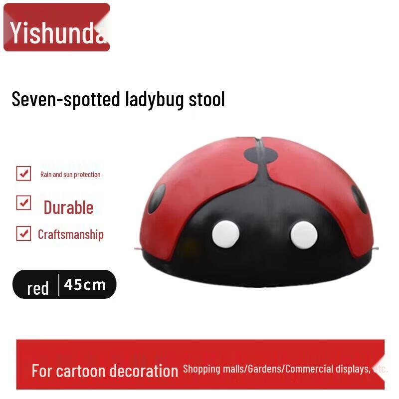 Табурет-божья коровка и садовое украшение