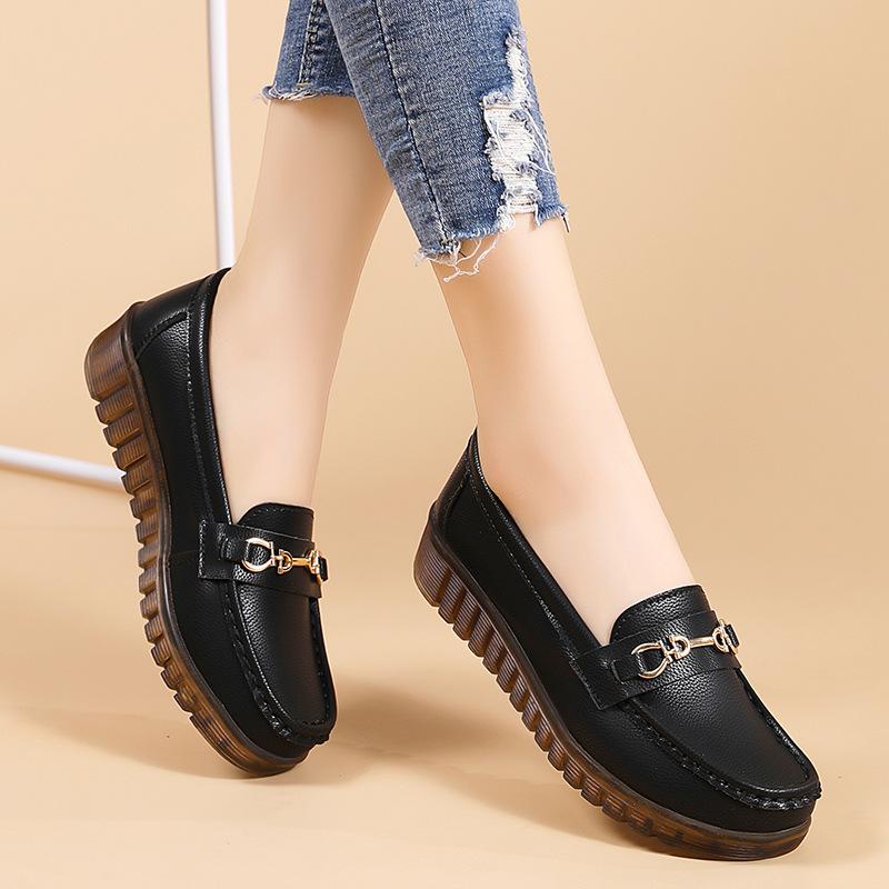 Pennyloafer aus PU-Leder für Damen, klassische Mokassins, lässig, zum Reinschlüpfen, bequem, leicht, zum Gehen, Fahren, Bootfahren, Loafer-Schuhe für Damen