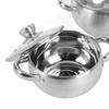 3PCS Soup Pot Set Stainless Steel Thick Bottom Anti Stick Cooking Pots with Anti Scald Handle Lids for Kitchen