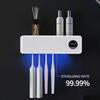 Electric Toothbrush Sterilizer UV Toothbrush Sterilization with 4 Slots Rechargeable Wall Mounted for Bathroom Toothbrush Holder