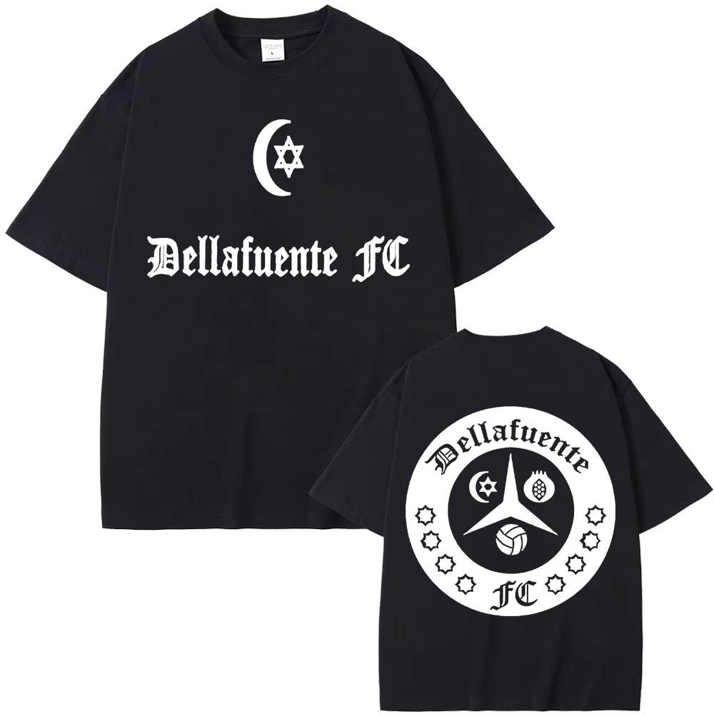 Rap Singer Dellafuentes New Album 2025 Tour Tshirt Mens Harajuku Gothic Hiphop Punk Fashion Casual Oversized Tshirt