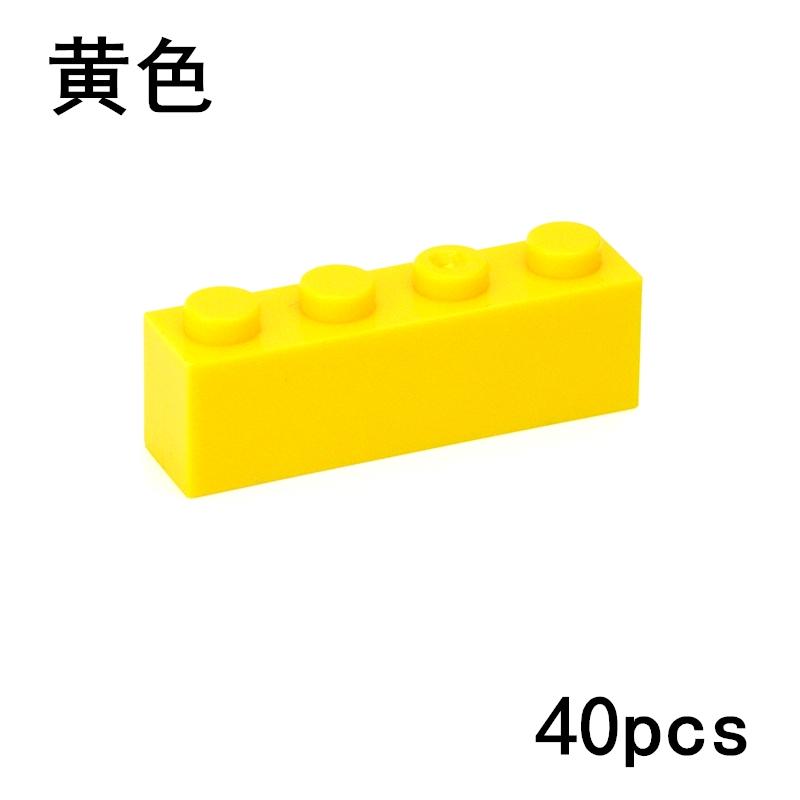 40PCS DIY 1x4 Dots Thick Figures Bricks Educational Creative Size 1*4 Dots Building Blocks Compatible With 3010 Toy For Children
