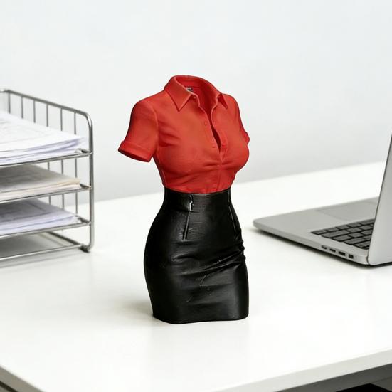Statue de buste féminin Imprimée en 3D Figurine de buste professionnelle Art du corps humain Vase Porte-pinceaux de maquillage Stylo pour Décoration de bureau à domicile