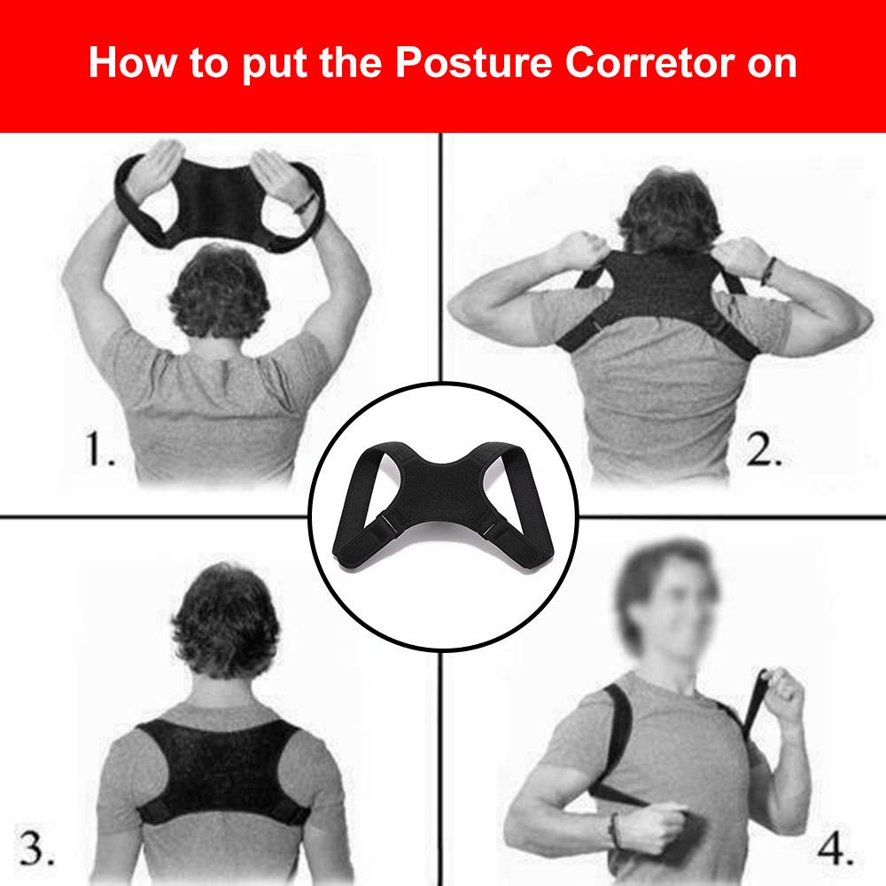 Adjustable Size Back Posture Corrector Neck Back Support Belt Spine Shoulder Brace Support Belts Adult Invisible Hunchback Belts