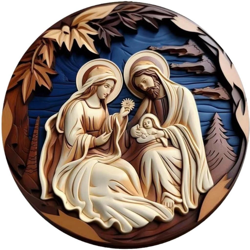 Eyecatching Nativity Scene Car Ornament Vibrant Acrylic Holiday Decor Cars For