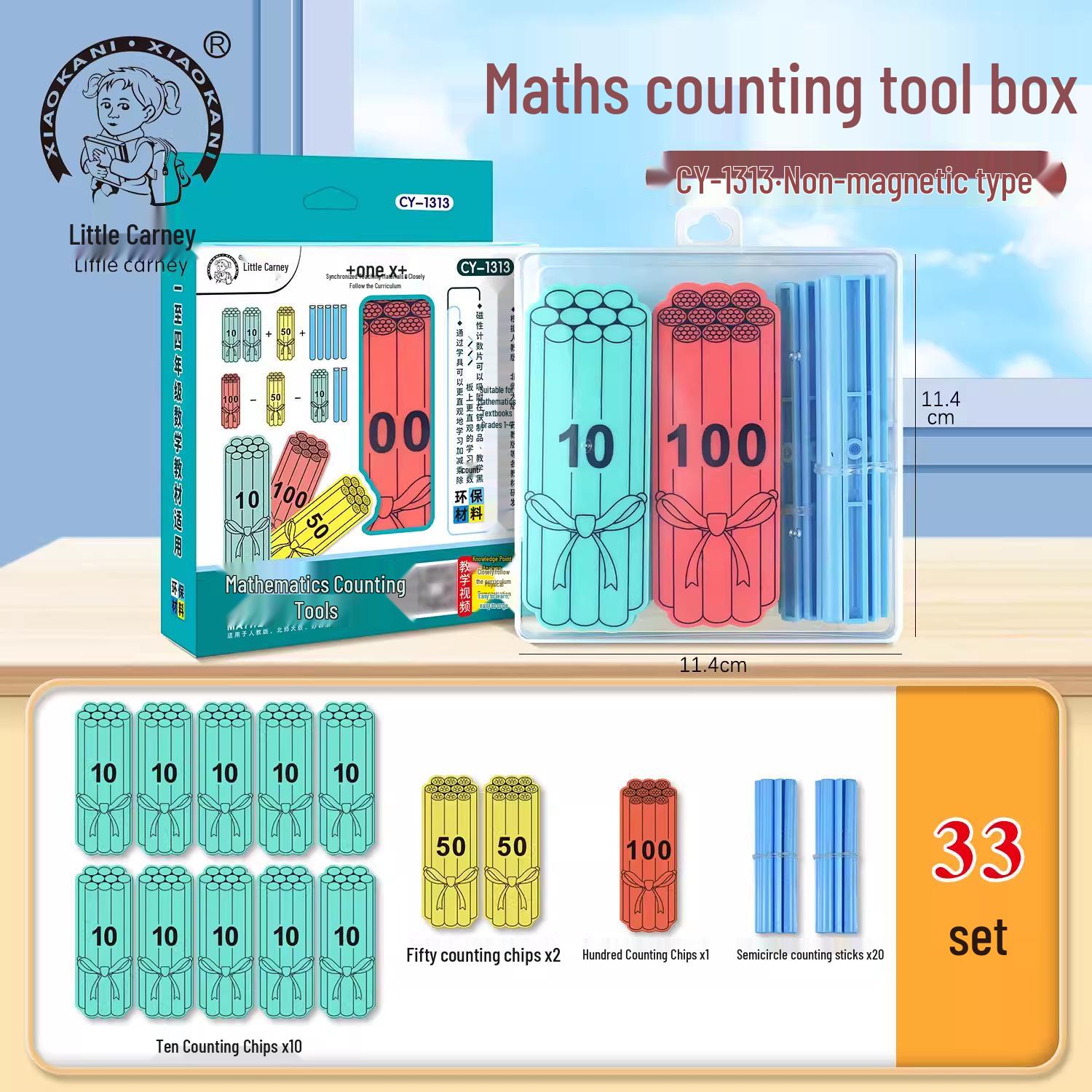 Magnetic Math Toolbox: Elementary Number Recognition & Operations with Counting Rods